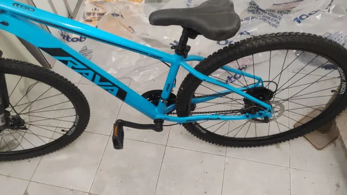 Bicicleta rava nova montada 21 marchas freio a disco nas 2 rodas