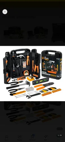 Kit Jogo De Ferramentas 129 Peças Completo Chaves Alicates Maleta Tbt-129 The Black Tools