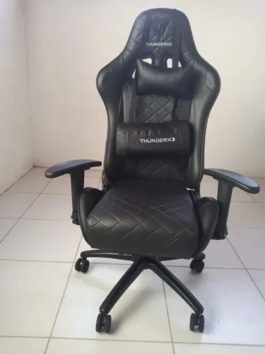 Cadeira Gamer Profissional TGC12 Preta ThunderX3