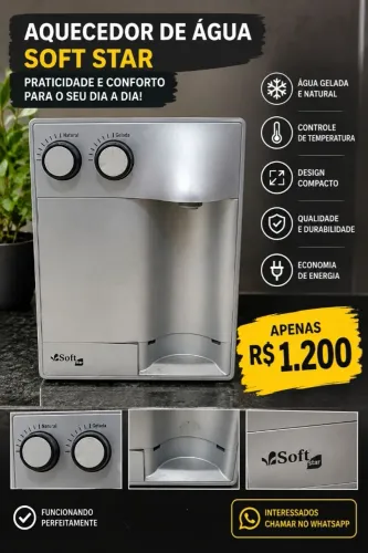 AQUECEDOR DE ÁGUA SOFT STAR POR APENAS R$ 1.200