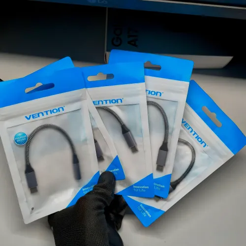 Adaptador Vention Tipo-C para P2 Com DAC (Adaptador para Fone de Ouvido)