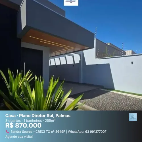 Casa à venda no bairro Plano Diretor Sul - Palmas/TO