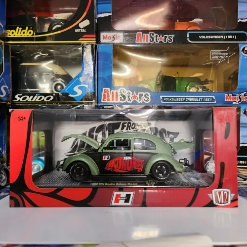 Fusca Miniatura M2 Machines 1952 Vw Beetle Hurst Deluxe Escala 1:24