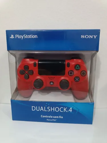 Controle PS4 - Red - Vermelho Novo - Playstation 4