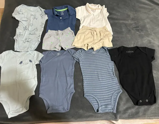 Lote Roupinhas de Bebê 3 a 6 meses (5 peças carters)