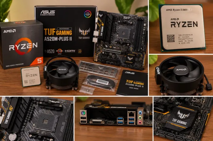 KIT UPGRADE AMD RYZEN 5 5600GT + ASUS TUF GAMING A520M-PLUS II