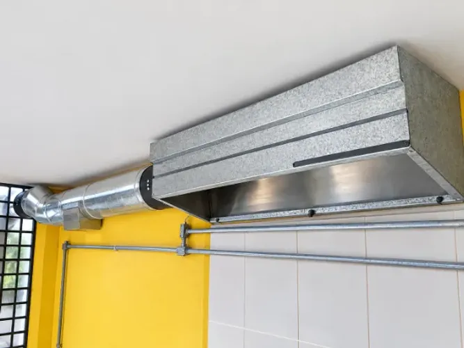 Coifa Industrial + Tubulação de Exaustão Completa para Restaurante