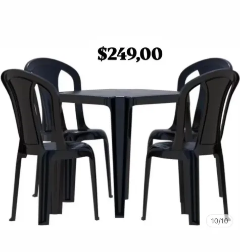 Jogo de mesa plástica nova