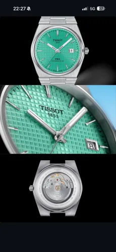 Relógio tissot prx mint green
