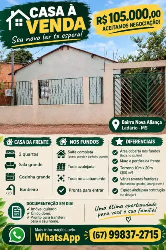 Vendo uma casa toda quitada