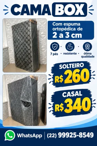 Cama box solteiro e casal