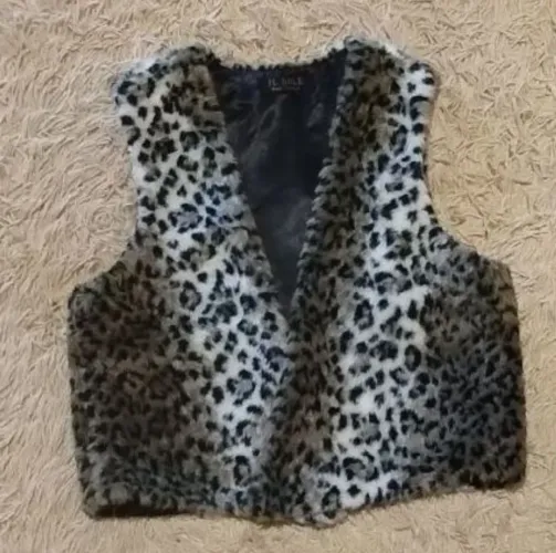 Colete animal print tecido de pelinhos indesejáveis sole