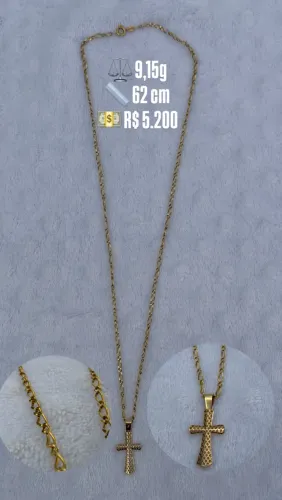 Correntinha De ouro 18k - Cordão de ouro 9,11g