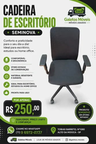 Cadeira escritório giratória 