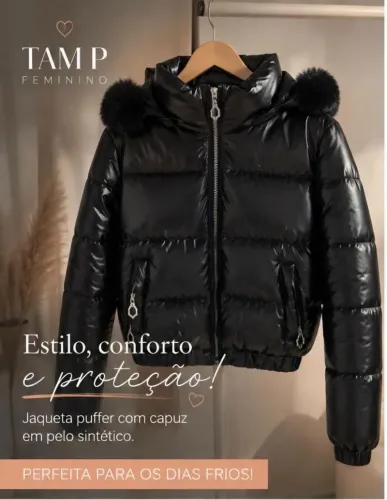 Jaqueta puffer feminina