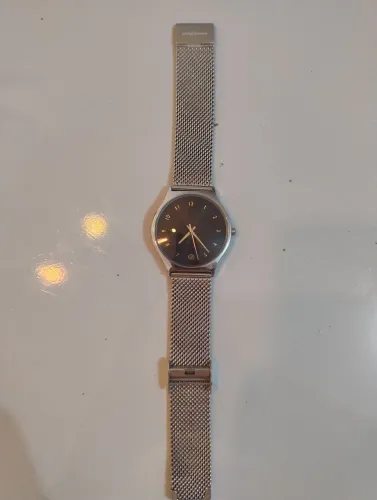 Relógio analógico pulseira de malha aço inoxidáve Chilli Beans feminino l