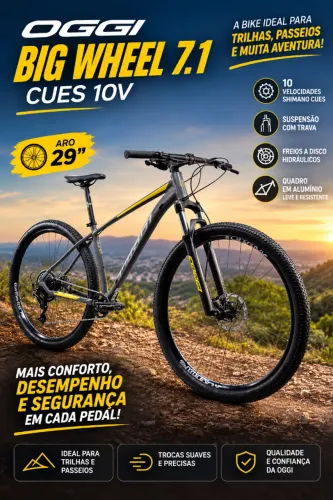 ? OGGI Big Wheel 7.1 Cues 10V Aro 29 - Estado de Nova