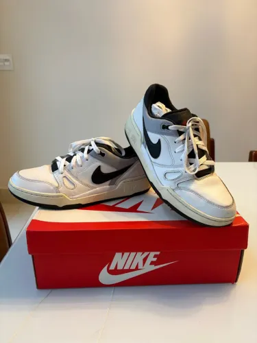 Tênis Nike Full Force Low Original Branco e Preto