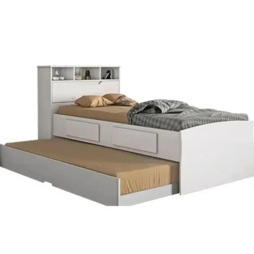 Cama Ravena com Cama Auxiliar Solteiro 2 Gavetas e Baú Conquista - pronta entrega