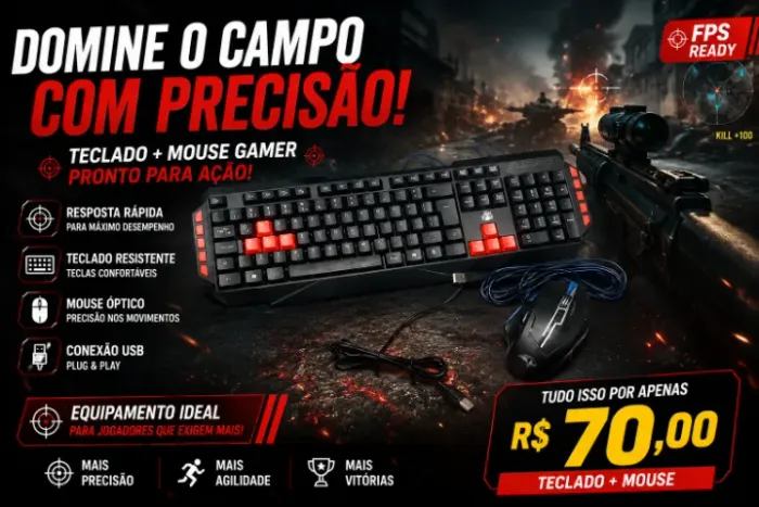 TECLADO GAMER + MOUSE GAMER