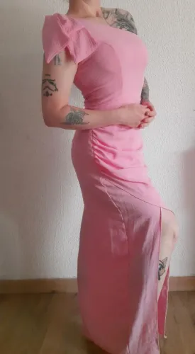 VESTIDO DE FESTA COM FENDA LATERAL