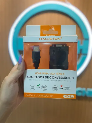 Adaptador HDMI para VGA Fêmea 