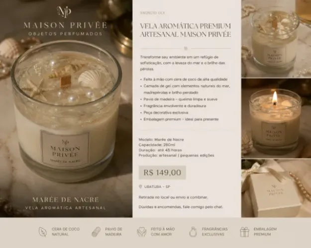 Vela Premium Artesanal Maison Privee