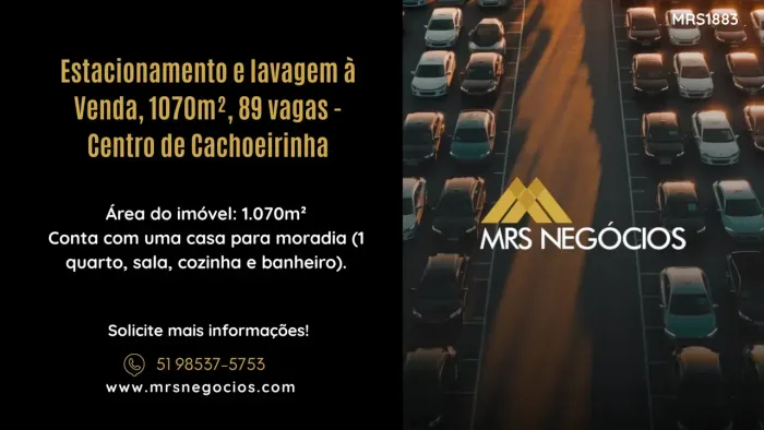 Estacionamento e lavagem à Venda, 1070m², 89 vagas - Centro de Cachoeirinha