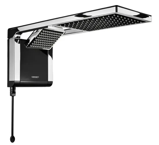 Chuveiro Eletrônico Lorenzetti Acqua Dua Ultra Preto/Cromado Parede 7800W 220V
