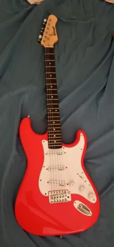 Guitarra vermelha stratocaster