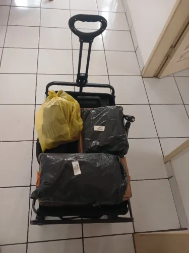 Carrinho de Compras Grande Dobrável Casa Apartamento Até 150KG