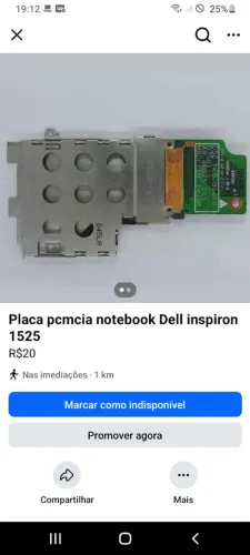 Placa pcmi notebook Dell Inspiron 1525