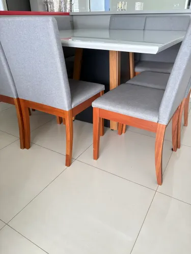 Conjunto de mesa de jantar 8 lugares
