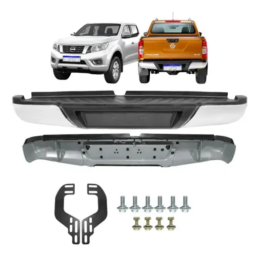 Parachoque Traseiro Nissan Frontier 2017 A 2022 Com Pisante