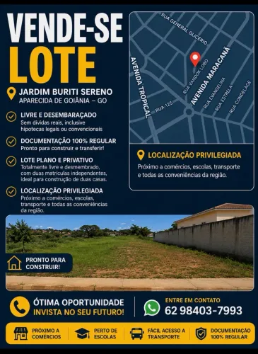 Lote no Buriti sereno Ap de Goiânia