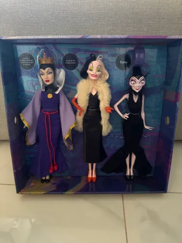 Pack Vilãs Disney - Rainha Má, Cruella e Yzma - Lacrado com Caixa Original