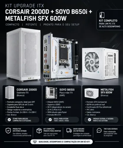 Kit ITX branco raro no precinho