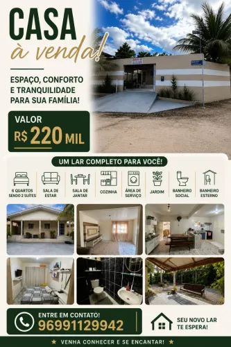Casa disponível para venda em Ferreira Gomes 