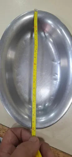 Travessa inox.
