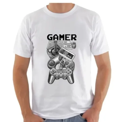 Camiseta Gamer 100% poliester (P/M/G)