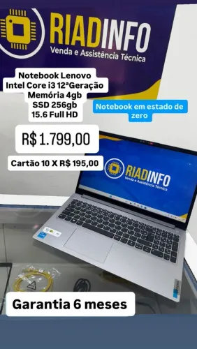 Notebook Lenovo zerado 