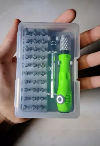 Kit Chave de Fenda Portátil Cruz e Fenda - Prático, Compacto e Resistente