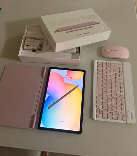 Tablet Samsung S6 Lite - 4Gb Ram - 64Gb + Teclado e mouse sem fio