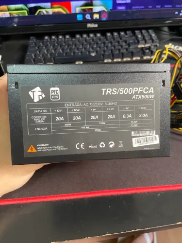 Fonte ATX 500W TRS/500PFCA - Com PFC Ativo - Silenciosa e Estável