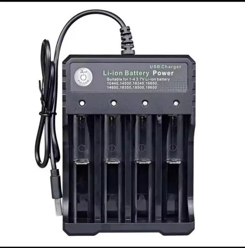 Carregador de células de lítio recarregável ac 110v/220v 10440 14500 16340 16650