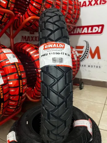 Pneu Traseiro 110/90-17 Rinaldi R34 para Bros / Crosser / Xre 190 / Shineray Shi175