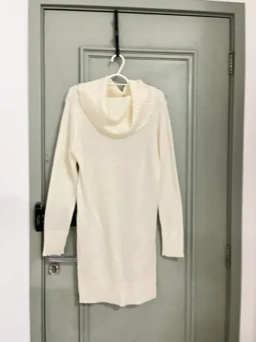 Vestido Tricô Off-White Gola Boba / Maxi Tricô - Tamanho G