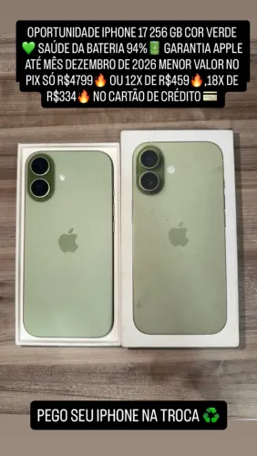 iPhone 17 256 gb garantia Apple completo na caixa