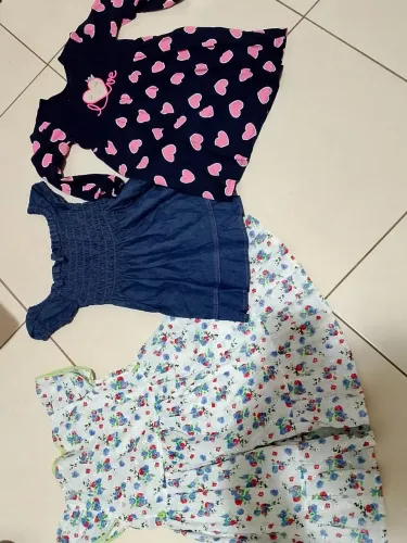 Lote de vestidos infantis