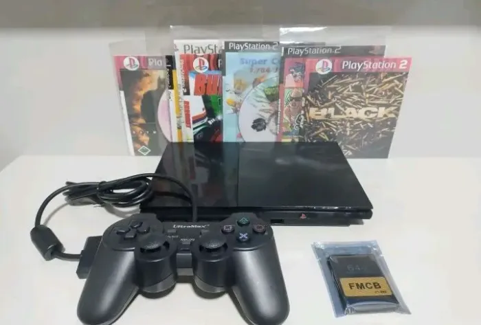 Ps2 completo com 2 controles